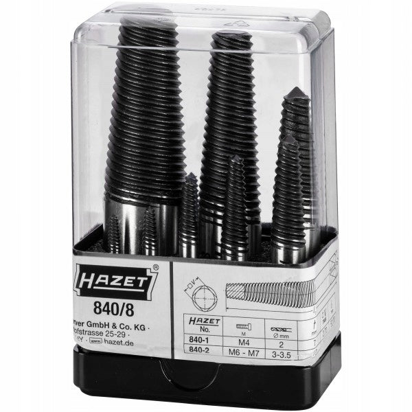 SET OF UNSCREWERS FOR BROKEN SCREWS Brand Hazet