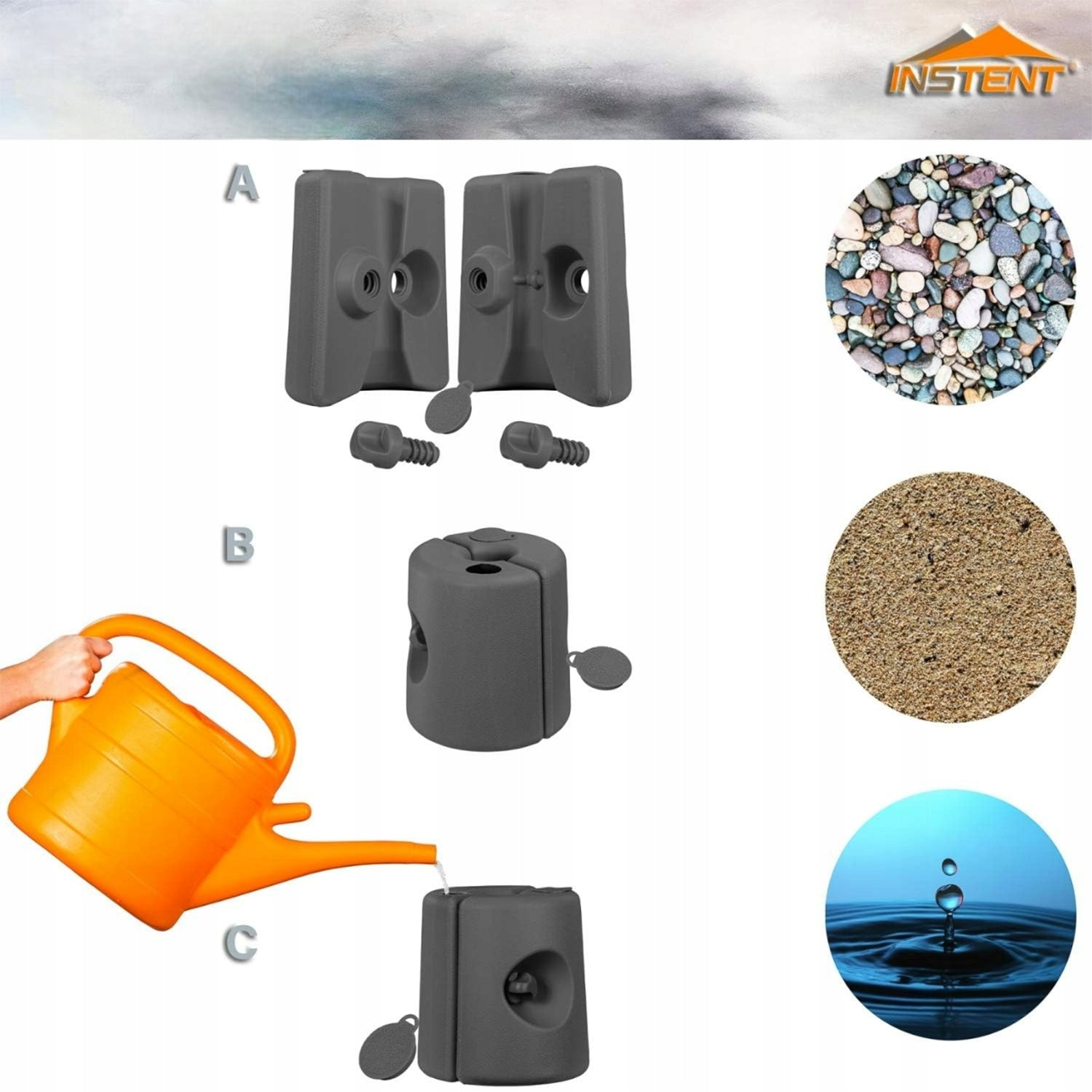 SET OF WEIGHTS BALLAST WEIGHTS PAVILION Number of side walls none