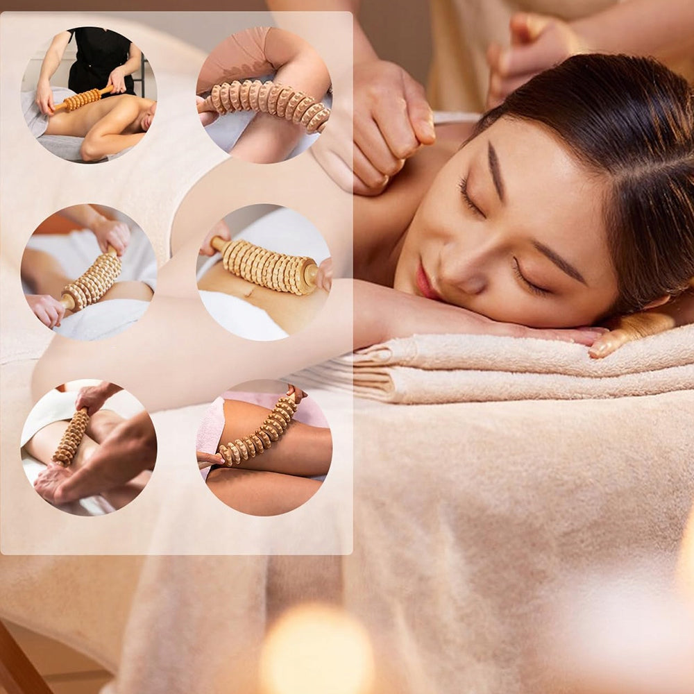 SET OF WOODEN ROLLER MASSAGERS AND BODY MASSAGE PLATE Medical device no