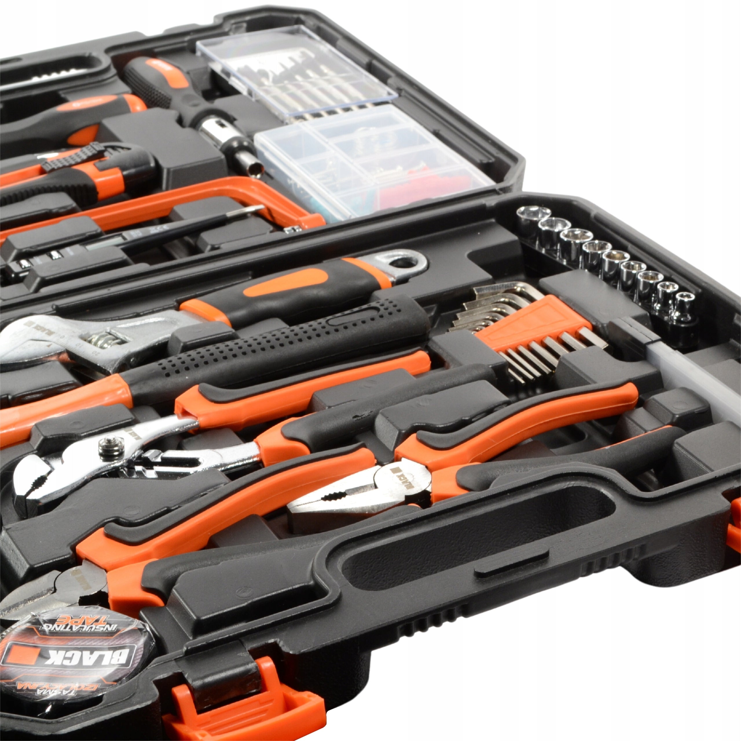 SET OF WRENCH TOOLS CASE SOCKET BITS SCREWDRIVERS IMB 100 EL BLACK TOOLS Number of items in the set 100