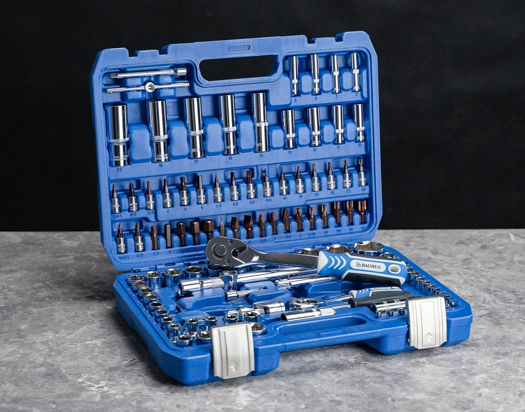 SET OF WRENCH TOOLS LARGE Tool box Tools BAUHUS 108 Strong EAN (GTIN) 5904441501018