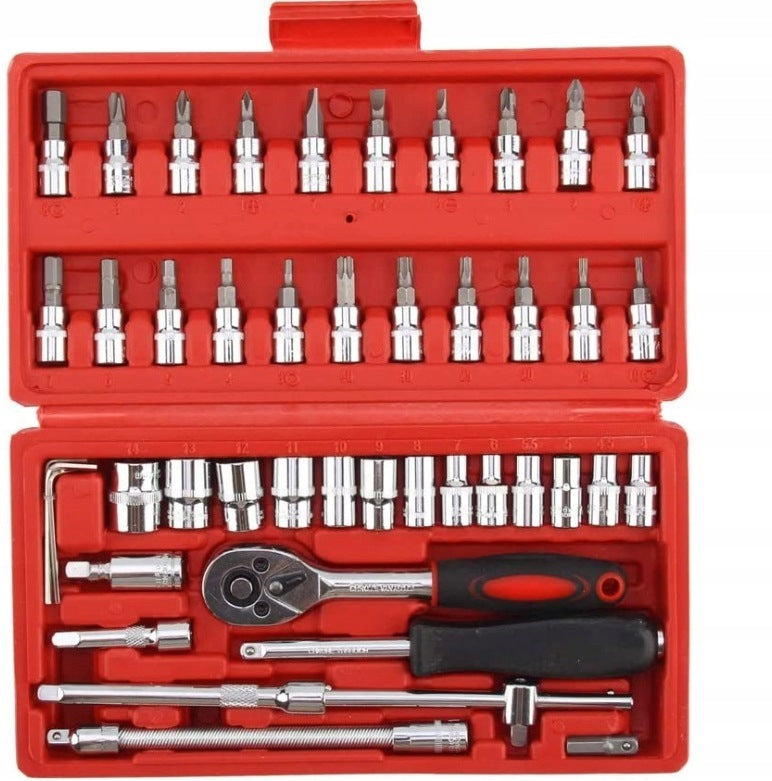 SET OF WRENCH TOOLS SCREWDRIVER WRENCHES TORX ALLEN SOCKET RATCHET 46 EL. Manufacturer code BNT_ZESTAW46.EL
