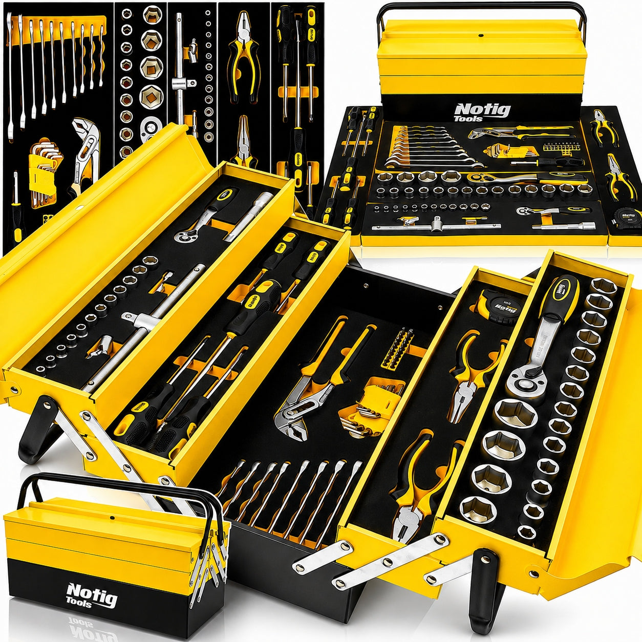 SET OF WRENCH TOOLS TOOL CASE SOCKET WRENCHES BITS SCREWDRIVERS