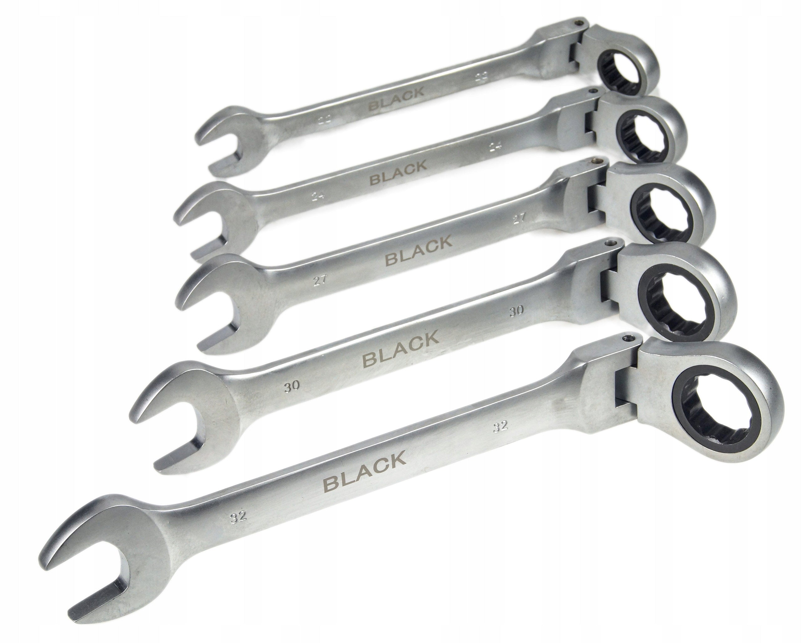 SET OF WRENCHES FLAT EYE RATCHET BROKEN 8-32mm BLACK 13 ELEMENTS Customs tariff code 82041100