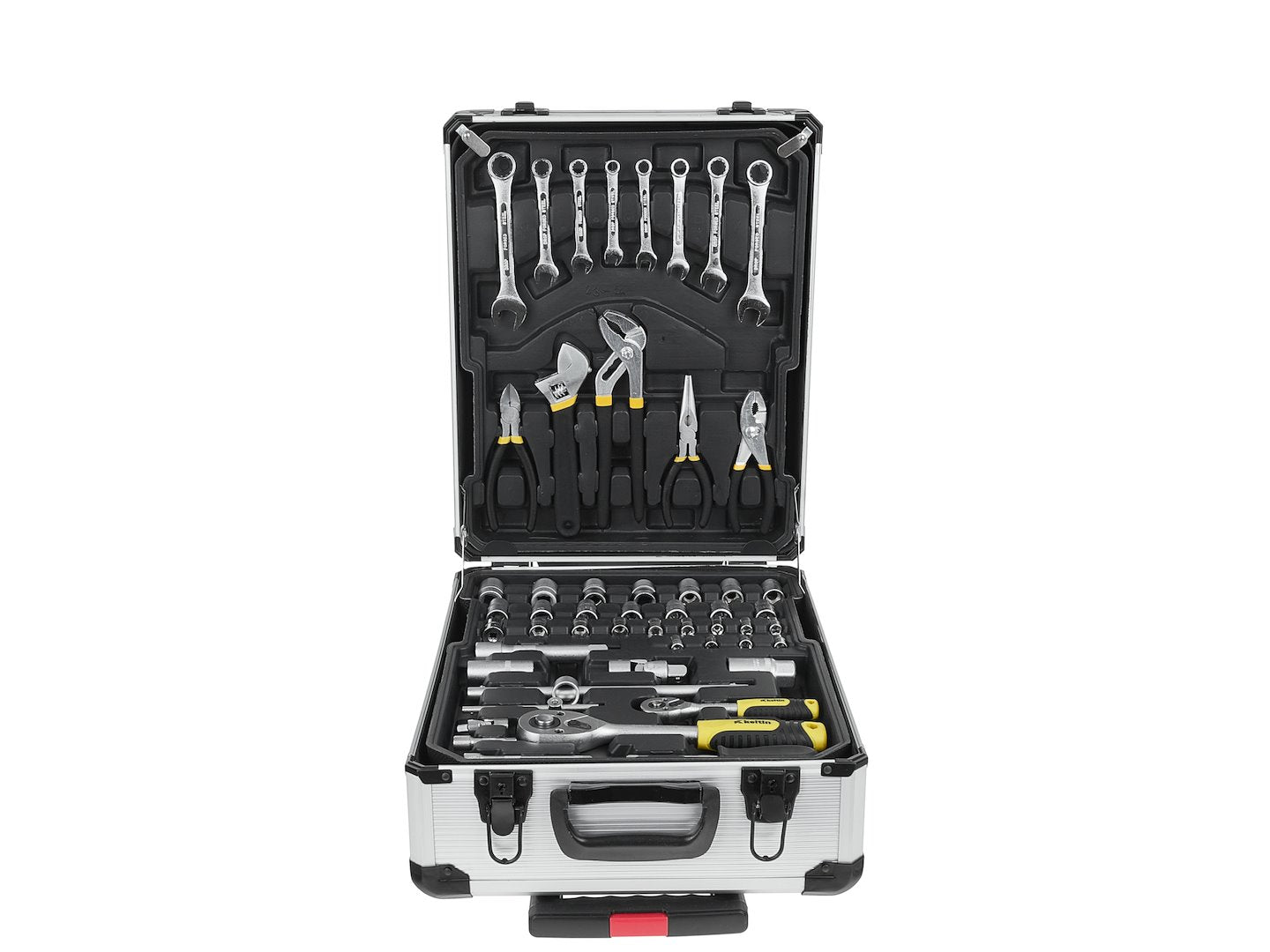 SET OF WRENCHES SOCKET BITS 187EL TOOL CASE ON WHEELS SERVICE Brand Keltin
