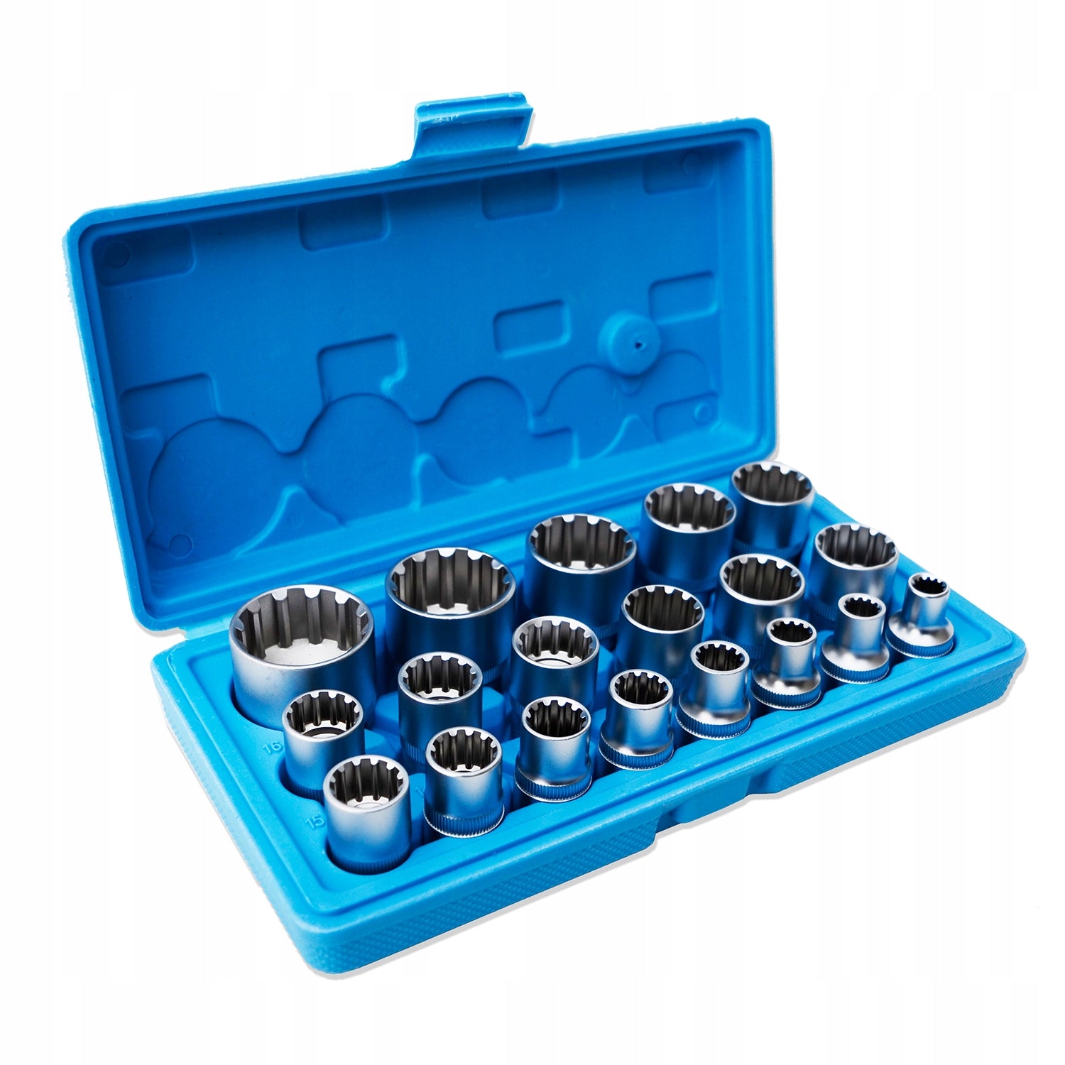 SET OF WRENCHES SPLINE CAPS 1/2" INCH 12 Angle 12 Angle Cap 8-32mm Product weight with unit packaging 3 kg