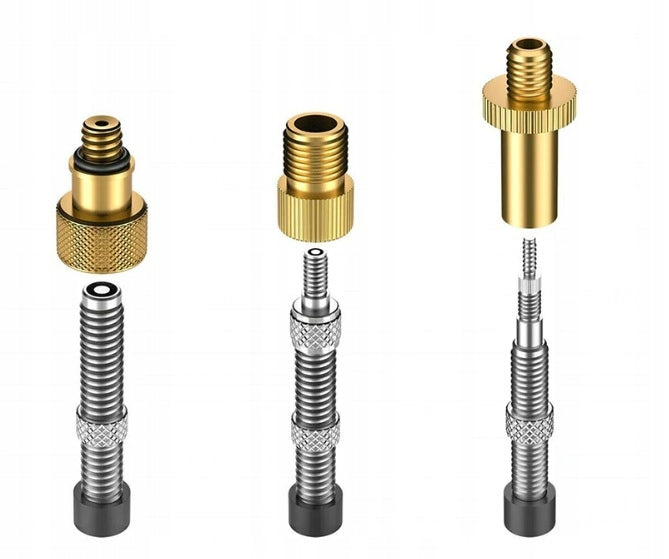 SET OF XL adapter tips for pump FOR VALVES REDUCTION DV AV SV Presta EAN (GTIN) 5905555311487