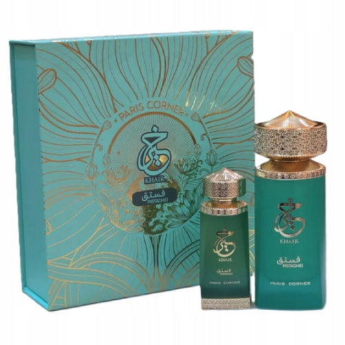 SET PARIS CORNER KHAIR PISTACHIO 100ML EDP 25ML UNISEX PERFUMED OIL