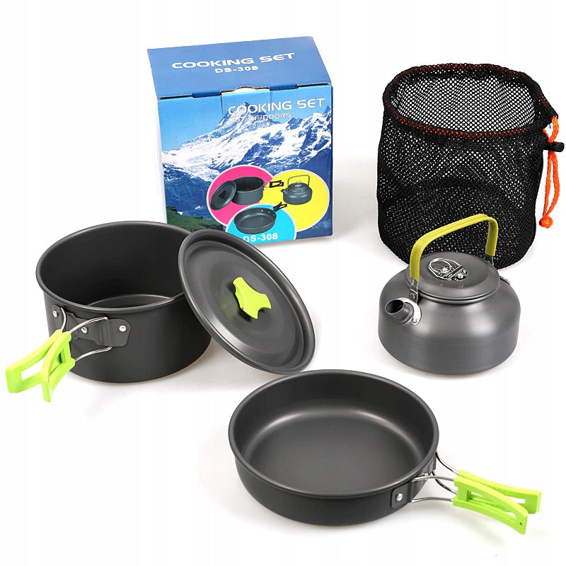 SET Pot Pan Kettle Hiking Camping