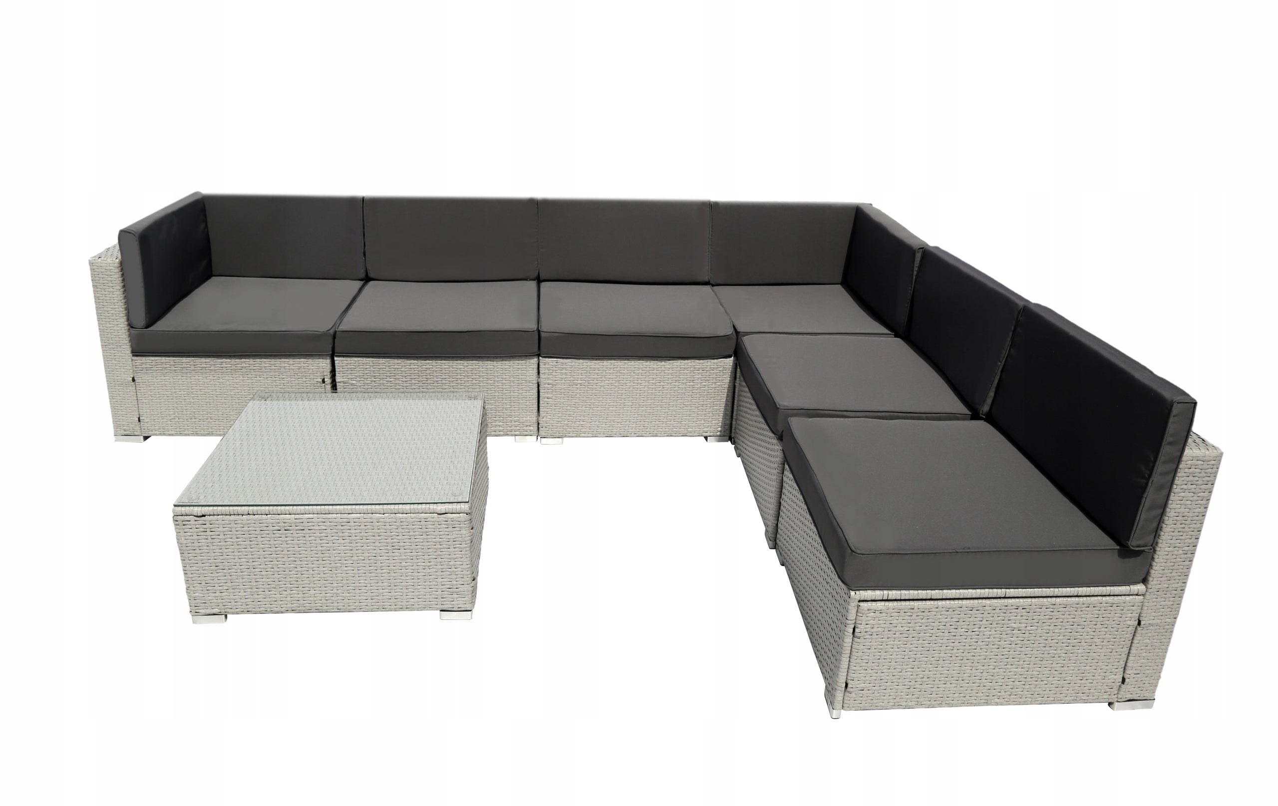 SET RATTAN SOFA TABLE RATTAN 6 PEOPLE HORSESHOE CORNER Number of people 6