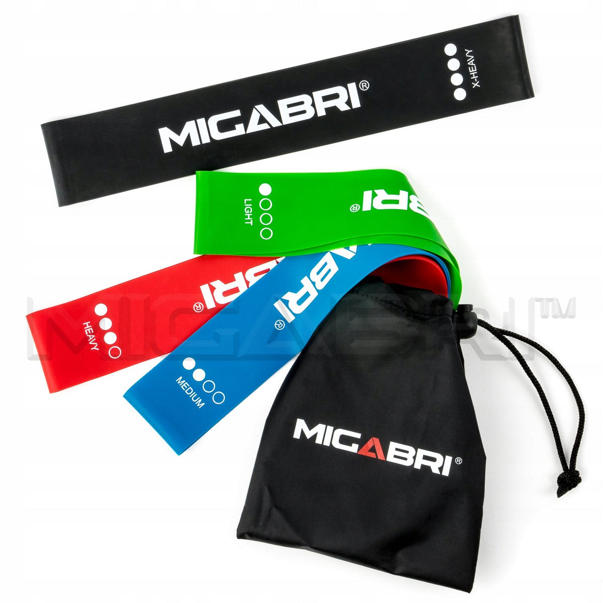 SET RESISTANCE TAPE MIGABRI RESISTANCE BANDS FOR RUBBER PIGS 4 PCS