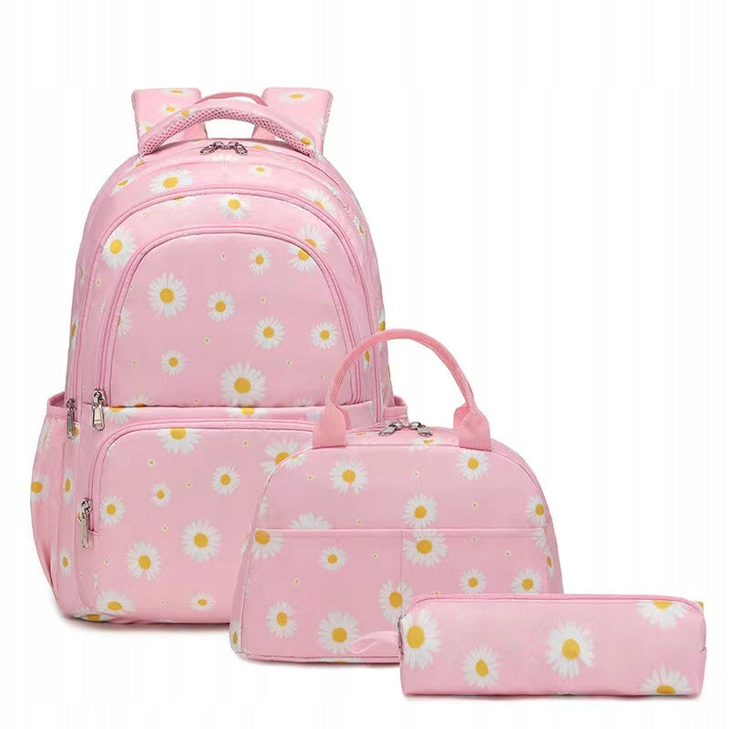 SET SCHOOL BACKPACK GIRLS SMALL DAISY Brand no brand