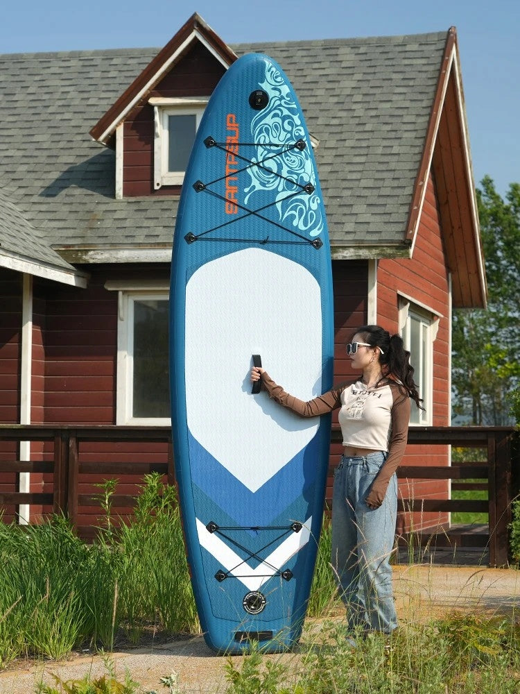 SET SUP BOARD 300x85x12cm 3 SEATER PADDLE PUMP BAG LANYARD BALLAST Manufacturer code YC12