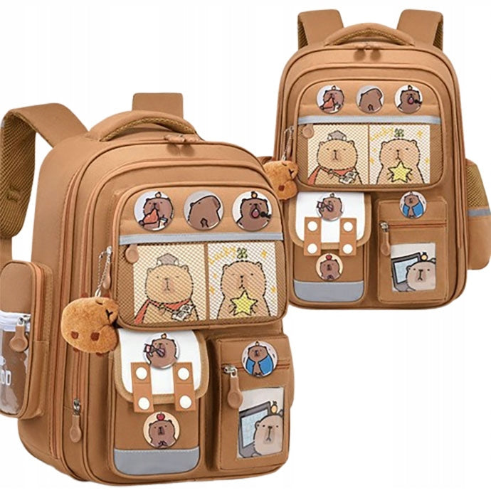 SET School backpack + KAPIBARA children's bag for school LARGE A4 QUALITY Manufacturer code P0871a