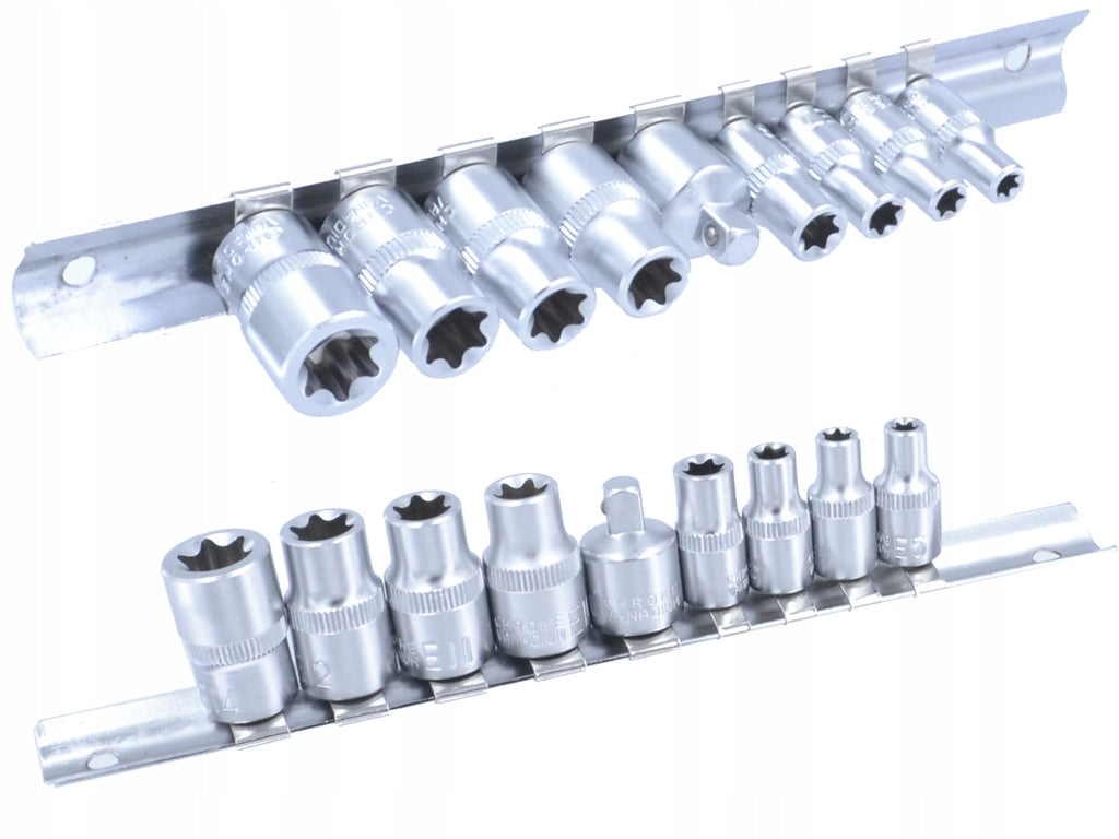 SET TORX socket wrenches 9 pcs 1/4' and 3/8' bit Manufacturer code KNT914