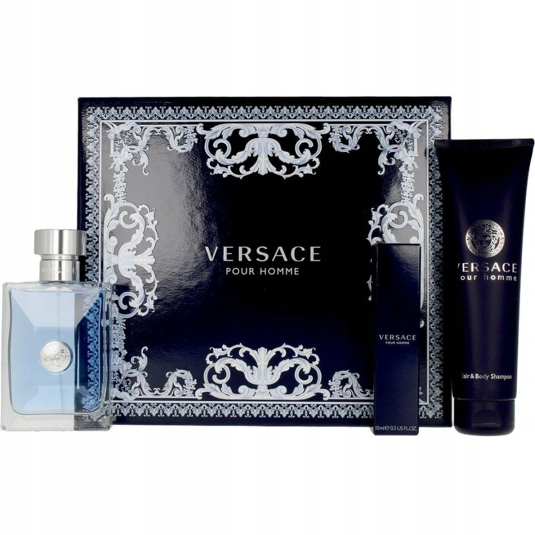 SET VERSACE POUR HOMME 100ML + 150ML + 10ML Packaging status original