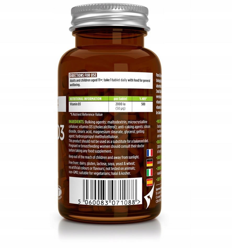SET Vitamin D3 2000 IU from lanolin and Vitamin K2 MK7 MK4 K1 Strong bones Manufacturer code witamina D3 z K2