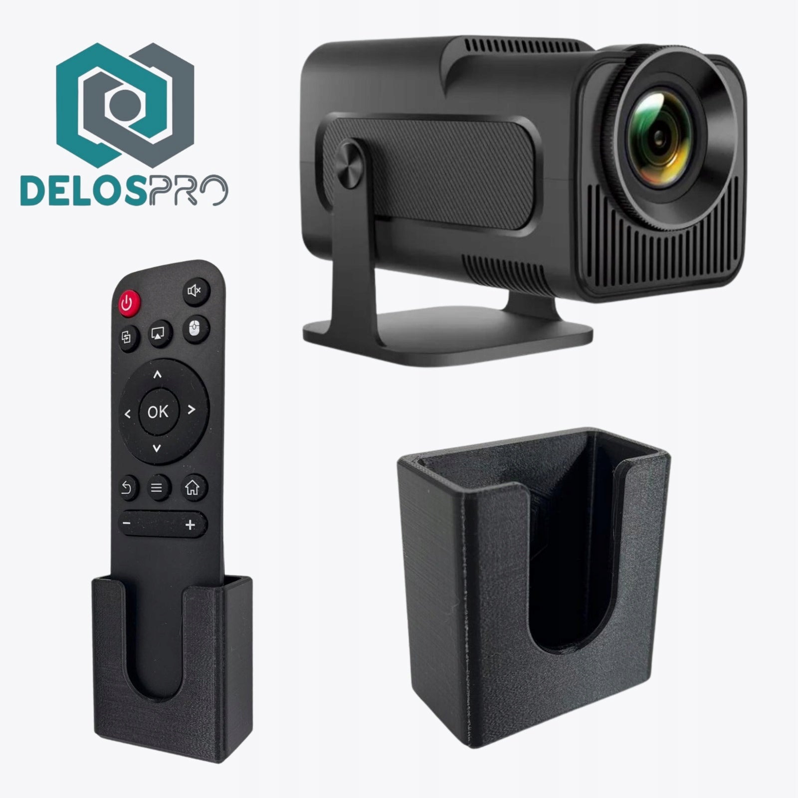 SET WALL MOUNT, COVER, REMOTE CONTROL HOLDER FOR PROJECTOR HY320 Manufacturer code D25-001-100-643