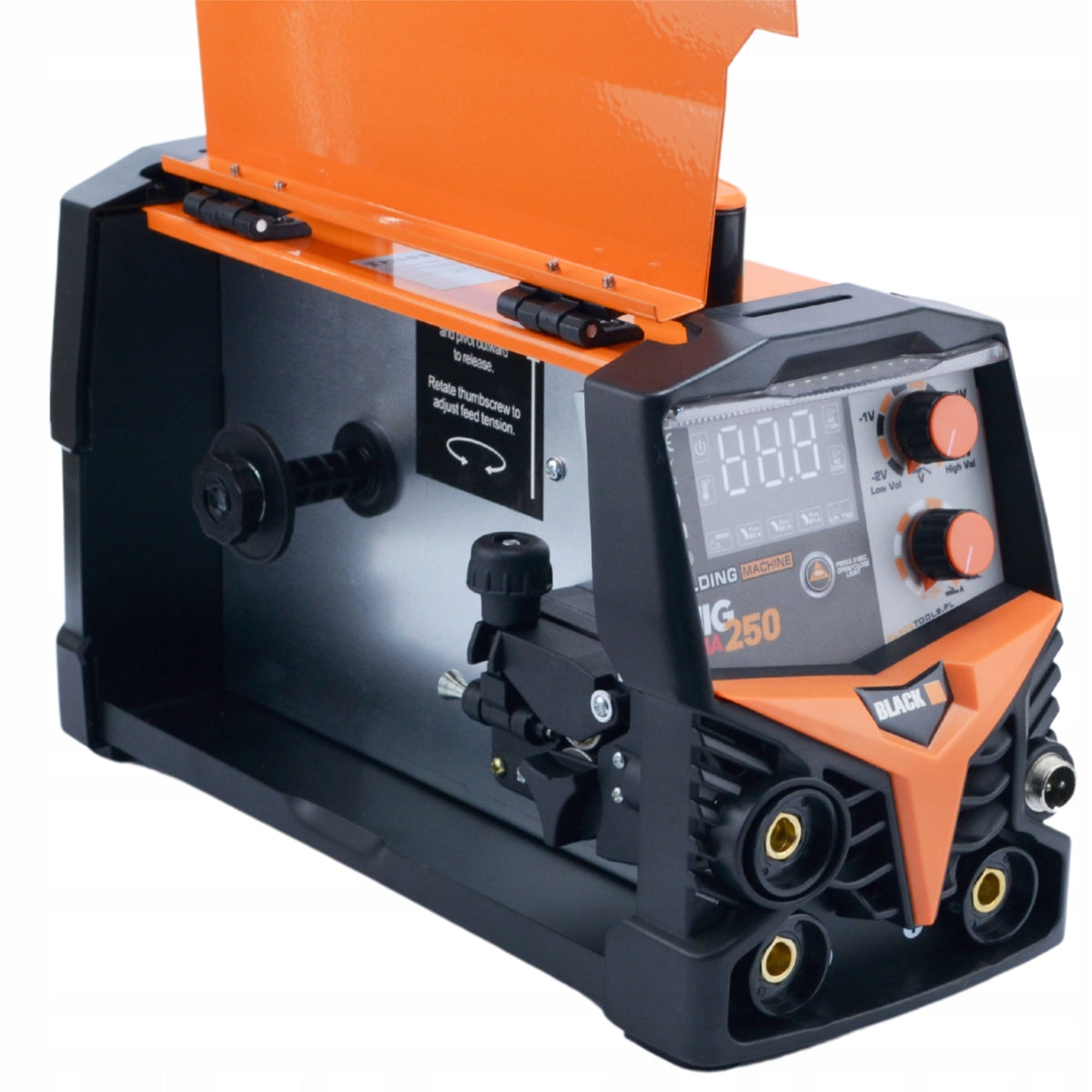 SET WELDING MACHINE MIGOMAT MIG FCAW MMA 250A FLUX BACKLIGHT BLACK Manufacturer code 37427