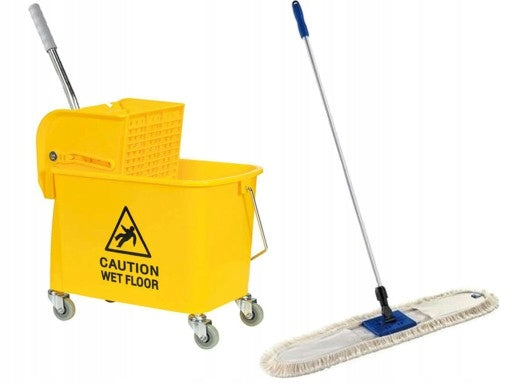 SET cleaning trolley 20L + mop 80CM cotton