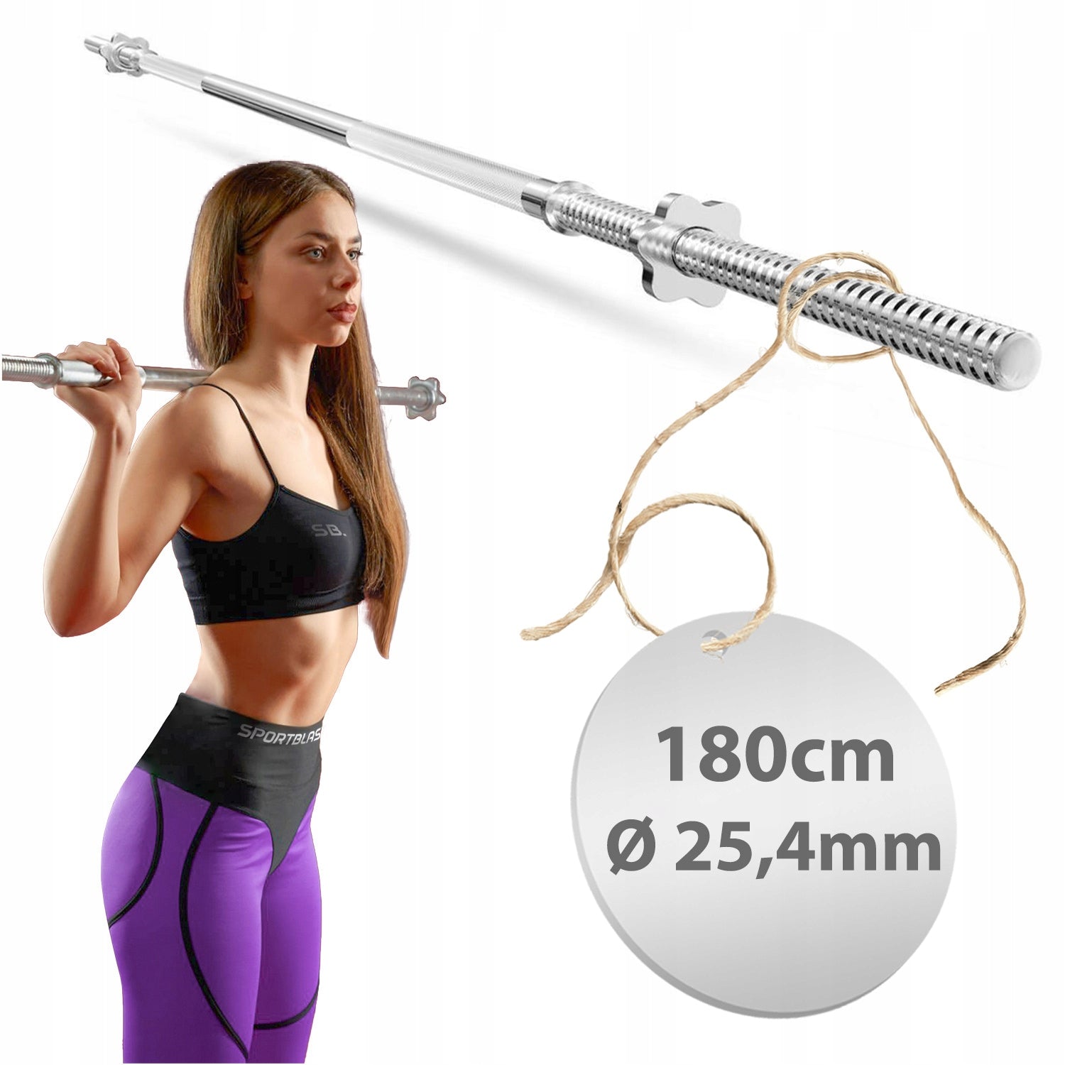SET for home gym 44kg BARBELL load WITH GRIFFIN OVERLAY dumbbells Manufacturer code Zestaw-44kg-SB