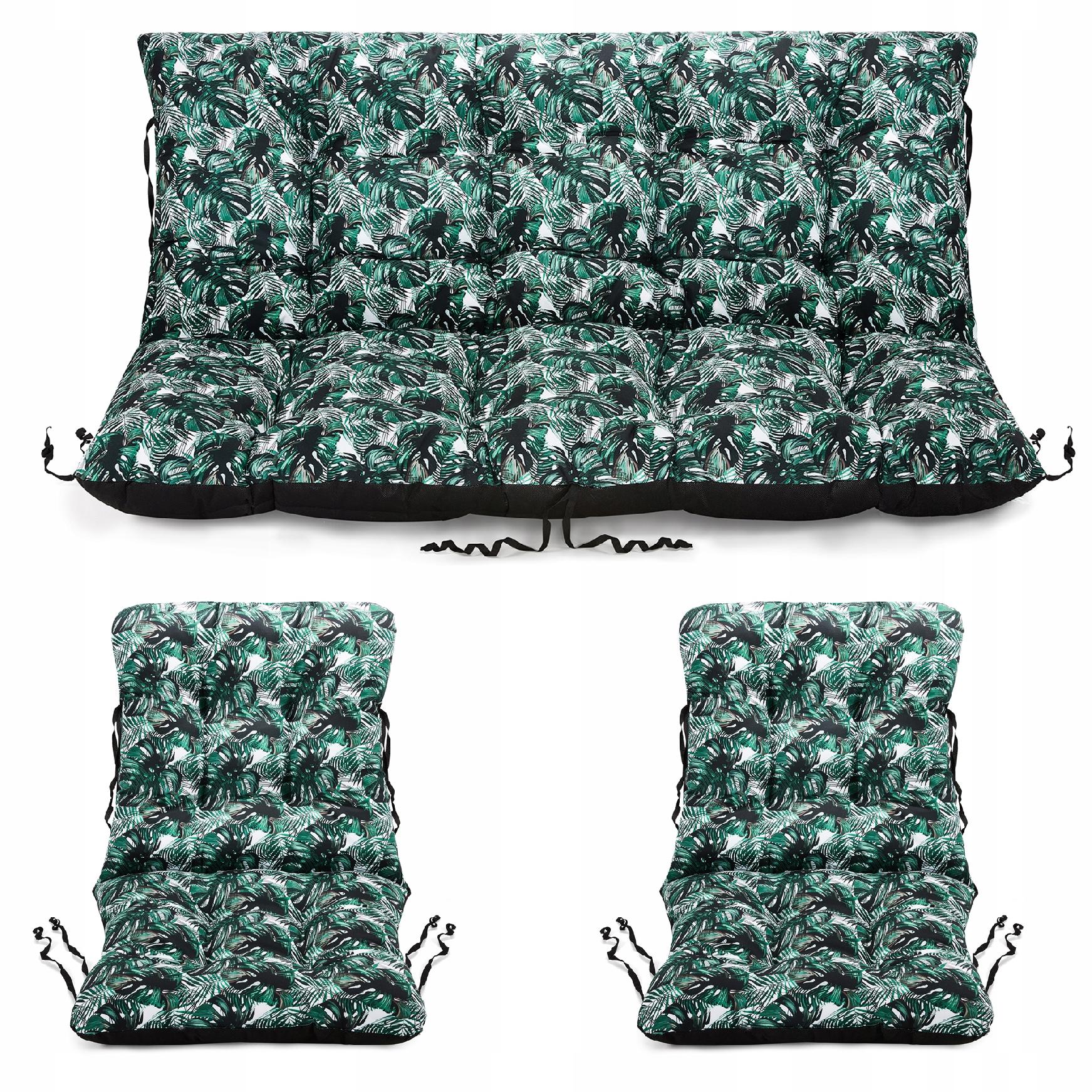 SET of garden cushions for bench 120 +2 chairs waterproof tied Manufacturer Superkissen24