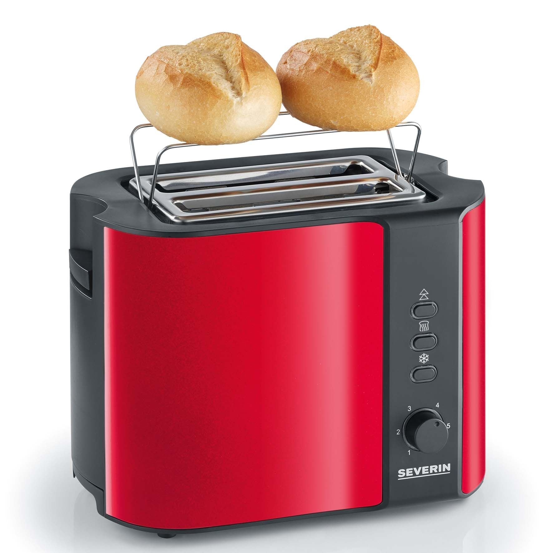 SEVERIN AT 2217 toaster oven 2 slices 800W red metallic Packaging status original