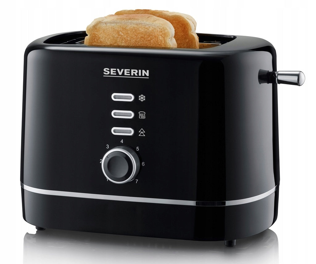 SEVERIN AT 4321 Toaster, 850W, black, roll grate, even toasting Manufacturer code 4008146042515