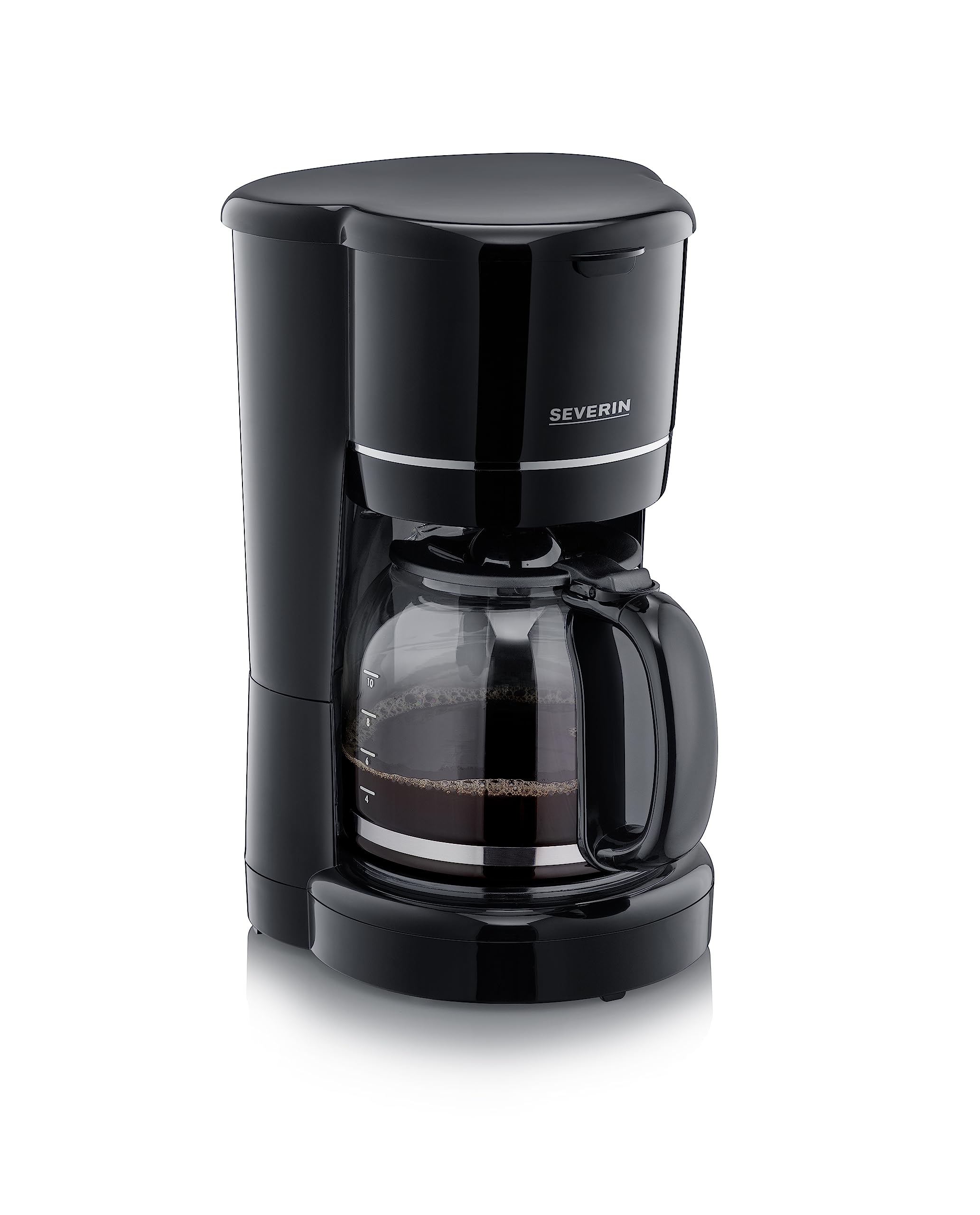SEVERIN Coffee Maker With Pitcher Glass 10 Cups Filter Solid Black
