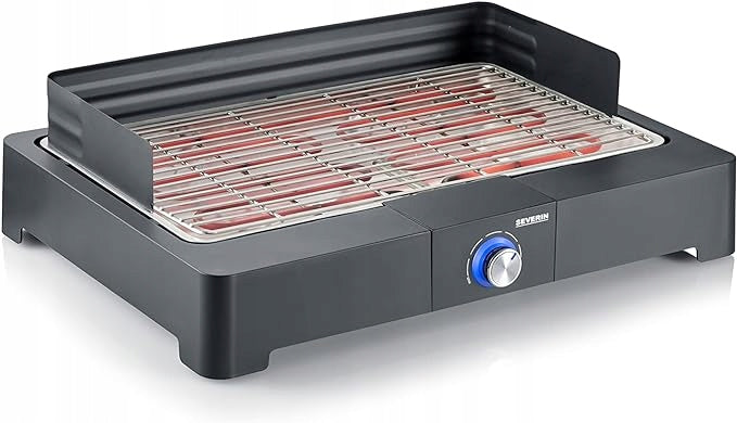SEVERIN PG 8565 electric table grill 2200W steel grate SafeTouch Power rating 2200 W