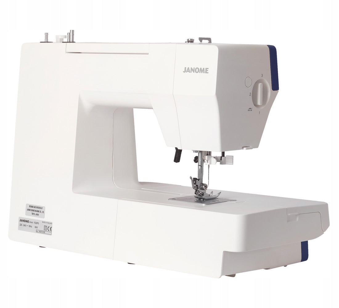 SEWING MACHINE JANOME 1522 BL 25 STITCHES WITH THREADER SET EQUIPMENT Model 1522 BL