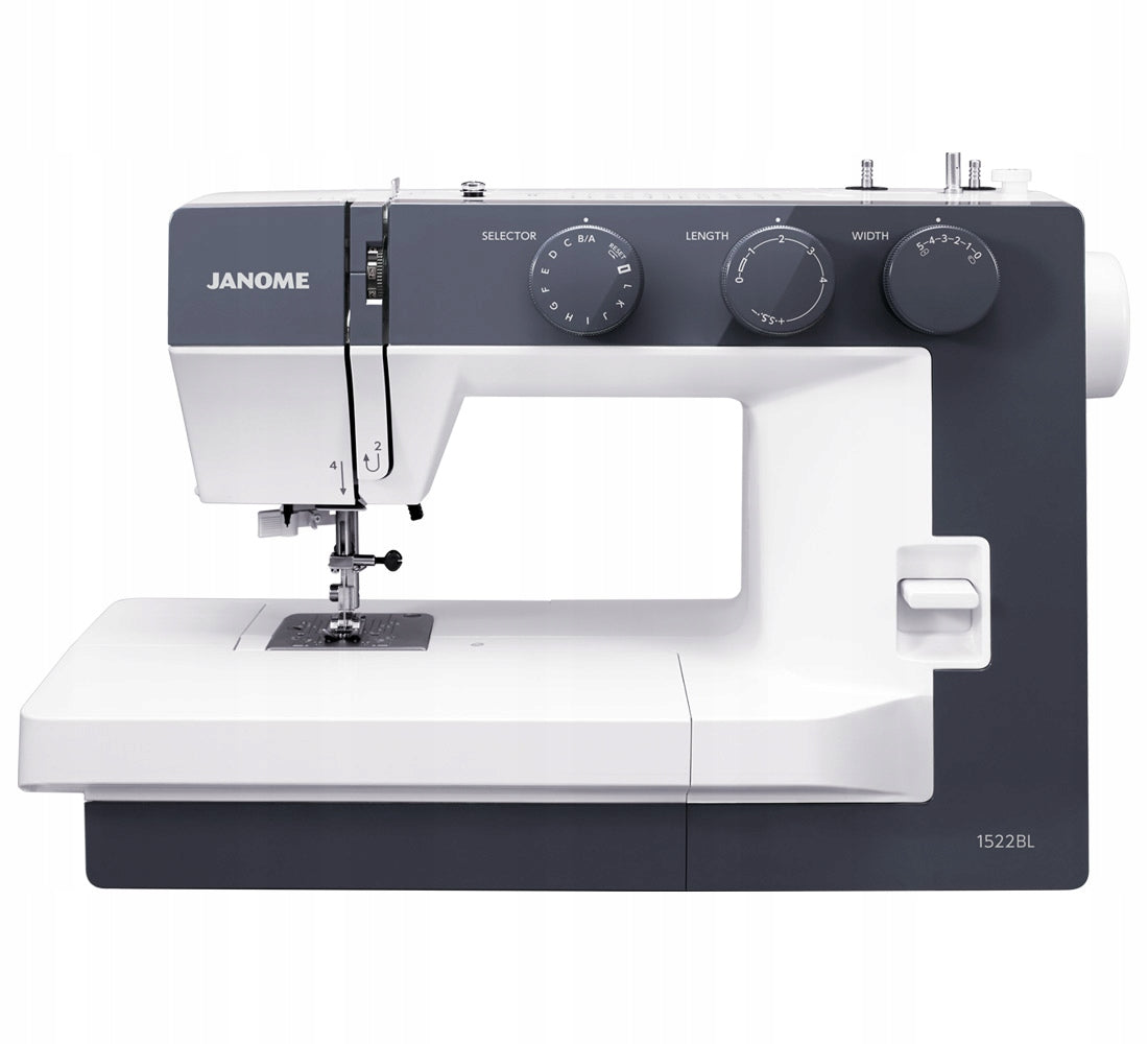 SEWING MACHINE JANOME 1522 BL 25 STITCHES WITH THREADER SET EQUIPMENT