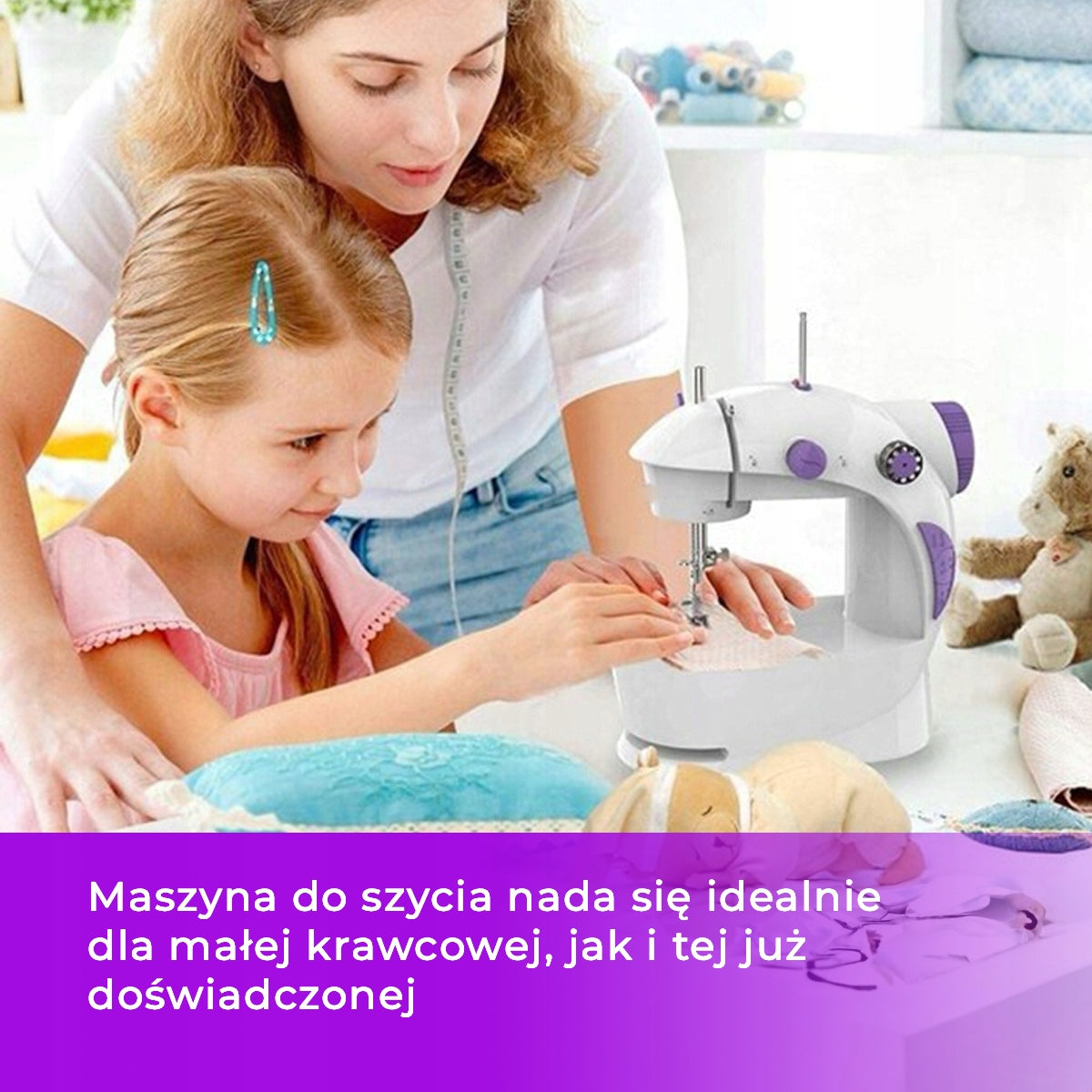 SEWING MACHINE MINI PORTABLE LED BACKLIGHT 2 MODES + AKCESORIA Manufacturer code 5906555102600