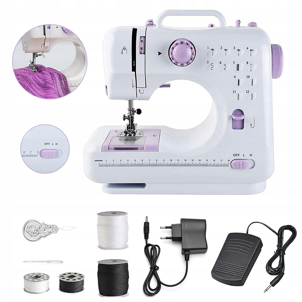 SEWING MACHINE PORTABLE HOME EASY SMALL 12 STITCHES + SEWING KIT EAN (GTIN) 6903391626030