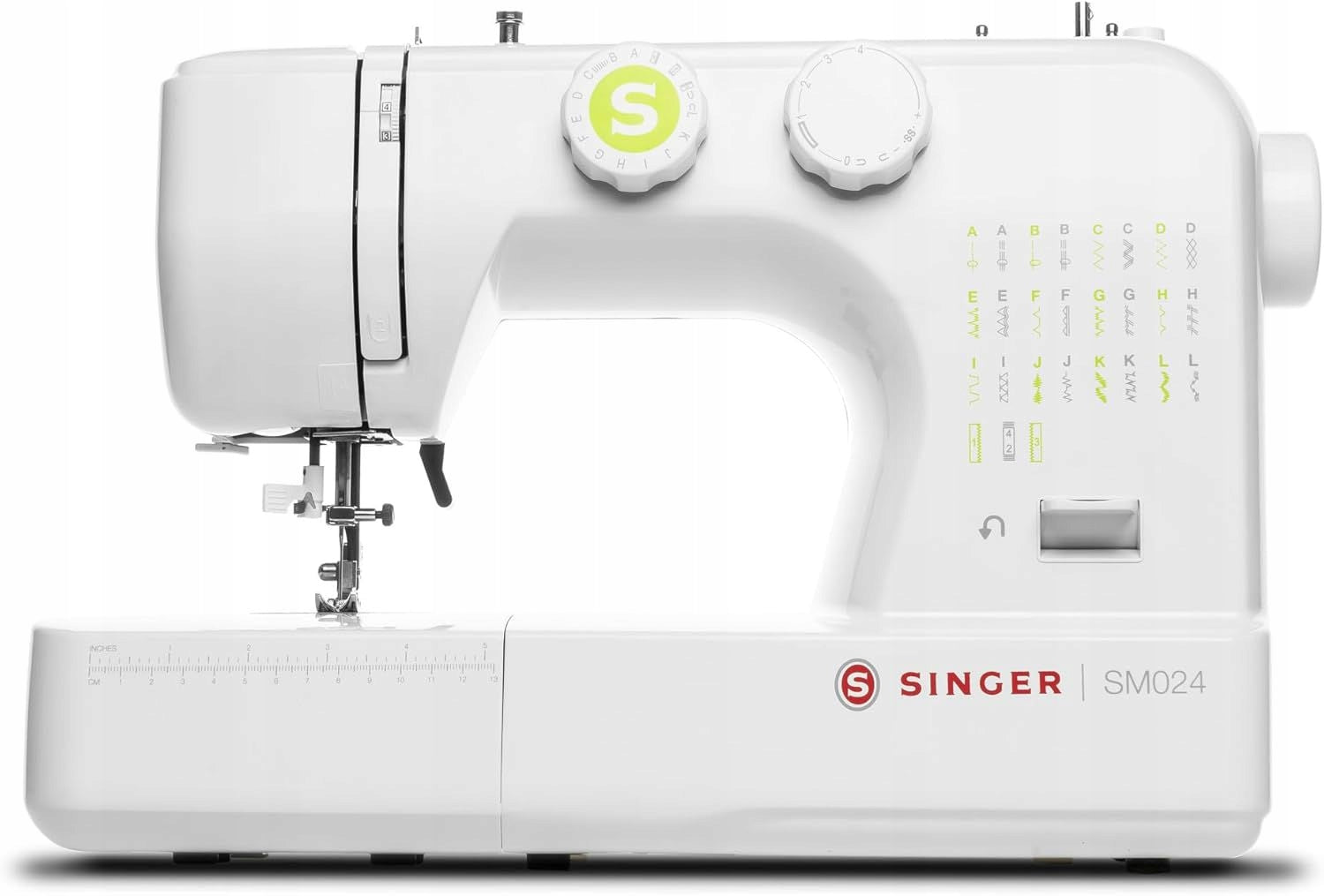 SEWING MACHINE SINGER SM024 SEWING MACHING WHITE & RED