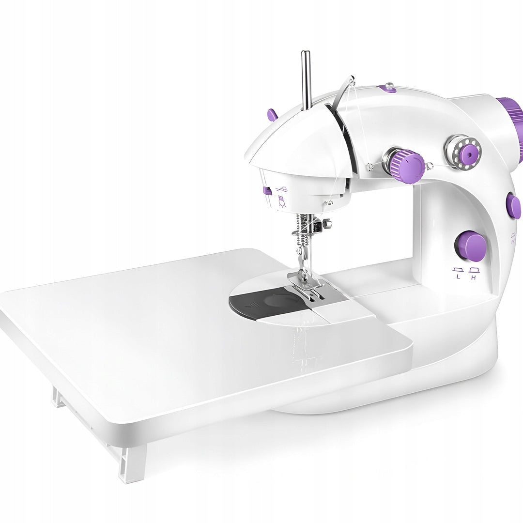 SEWING MACHINE WITH 2 THREADS AND SPEED ADJUSTMENT TAILORING Dominant color white