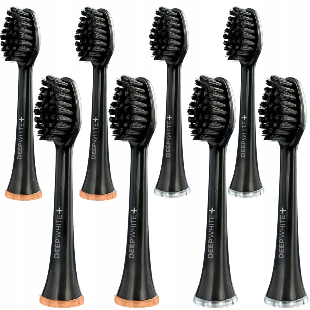 SEYSSO Carbon Basic Professional Toothbrush Tips Black Replacement Brand DeepWhite