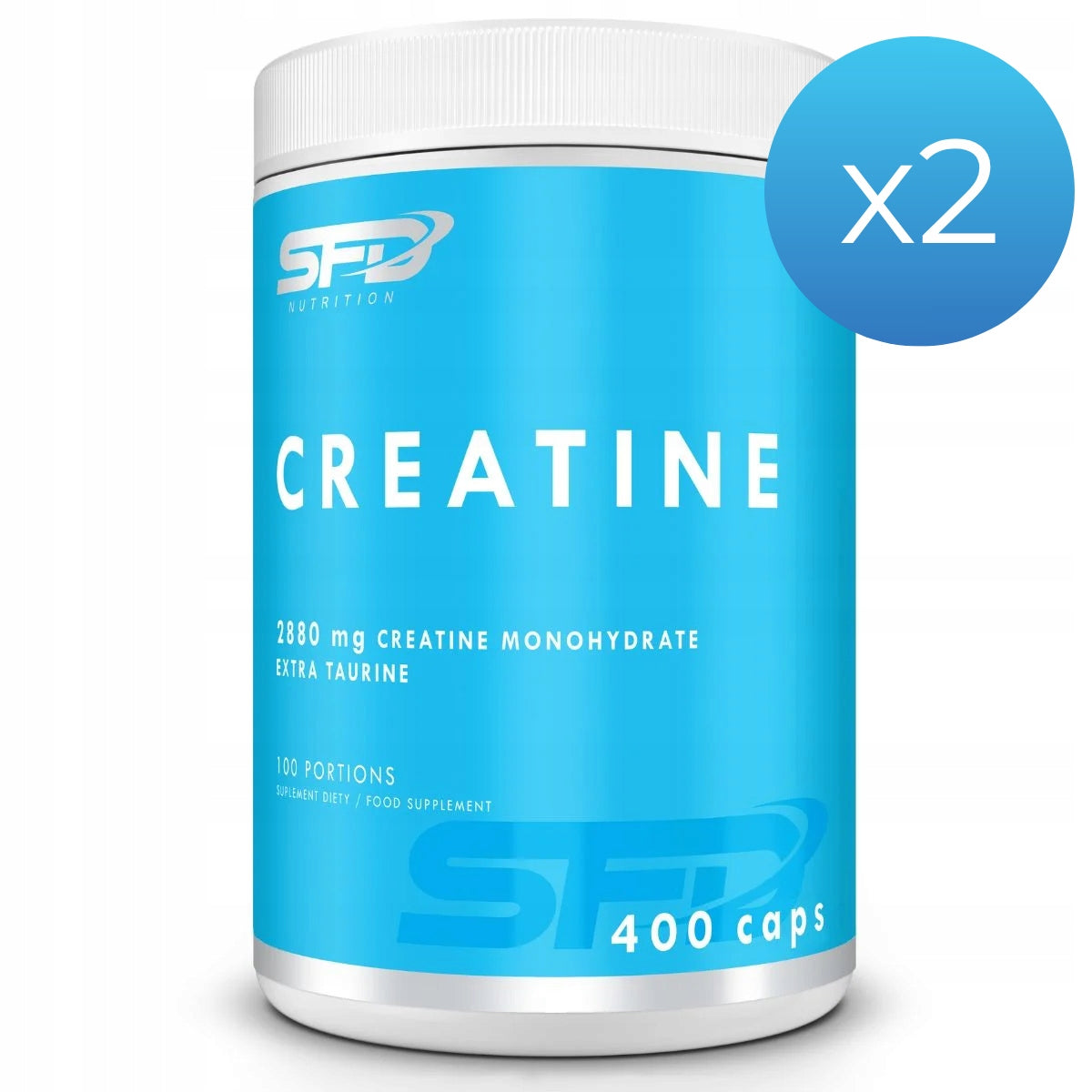 SFD CREATINE 400 CAPSULES x2 CREATINE MONOHYDRATE CREATINE MUSCLE PERFORMANCE