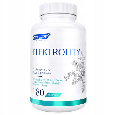 SFD ELECTROLYTES 180 TABLETS MAGNESIUM POTASSIUM CALCIUM SODIUM REGENERATION HYDRATION