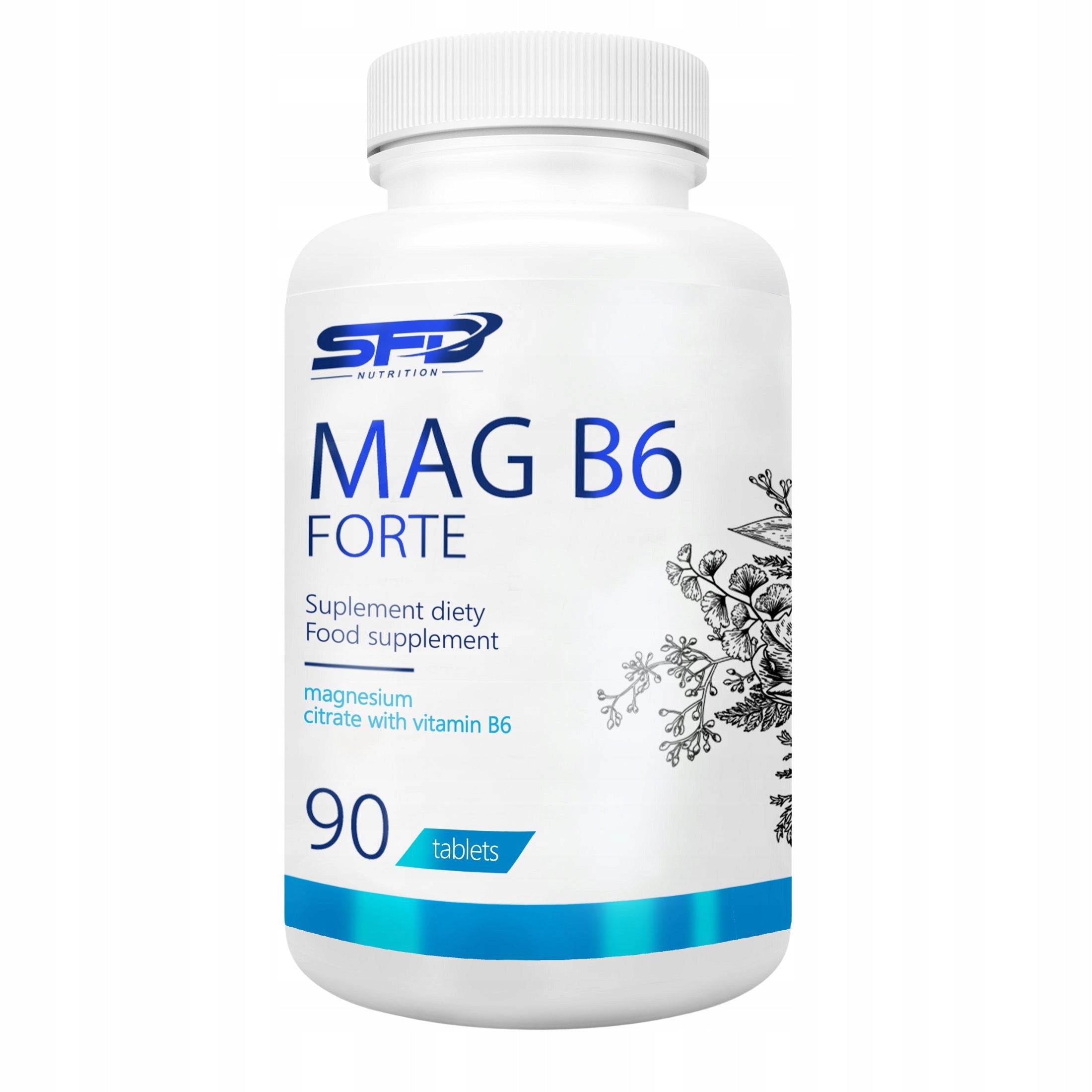 SFD MAG B6 forte for muscle support, concentration and immunity 90 tablets