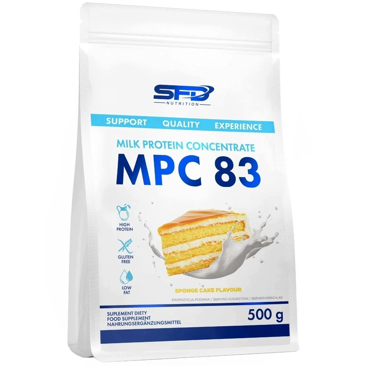 SFD NUTRITION MPC 83 500 g SPONGE CAKE MILK PROTEIN CONCENTRATE PROTEIN CONDITIONER