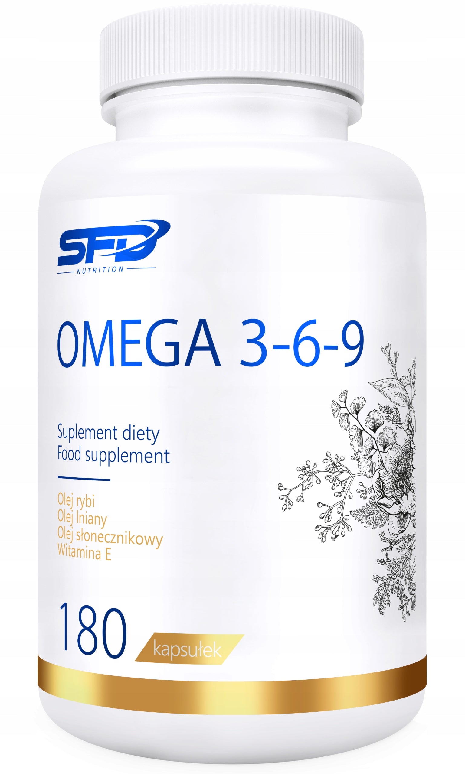 SFD OMEGA 3-6-9 180CAPS ACIDS EPA DHA FISH OIL BRAIN HEART MEMORY IMMUNITY Packaging status original