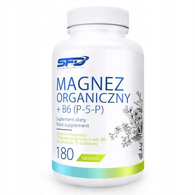 SFD ORGANIC MAGNESIUM + VITAMIN B6 (P-5-P) 180 TABLETS LACTATE CITRATE
