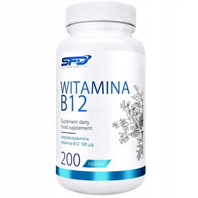 SFD VITAMIN B12 200 TABLETS STRESS NERVES NERVOUS SYSTEM FATIGUE IMMUNITY