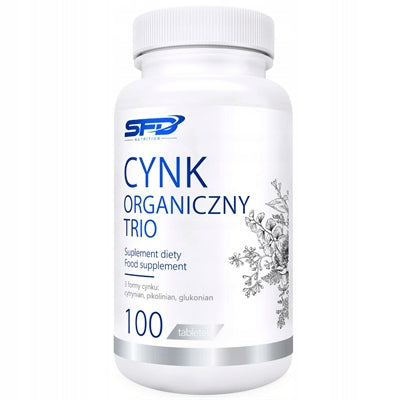 SFD ZINC ORGANIC TRIO 100 TAB RESISTANCE NAILS SKIN HAIR HEALTH