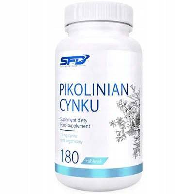 SFD ZINC PICOLINATE 180 TABLETS ZINC 15mg SKIN RESISTANCE HAIR NAILS