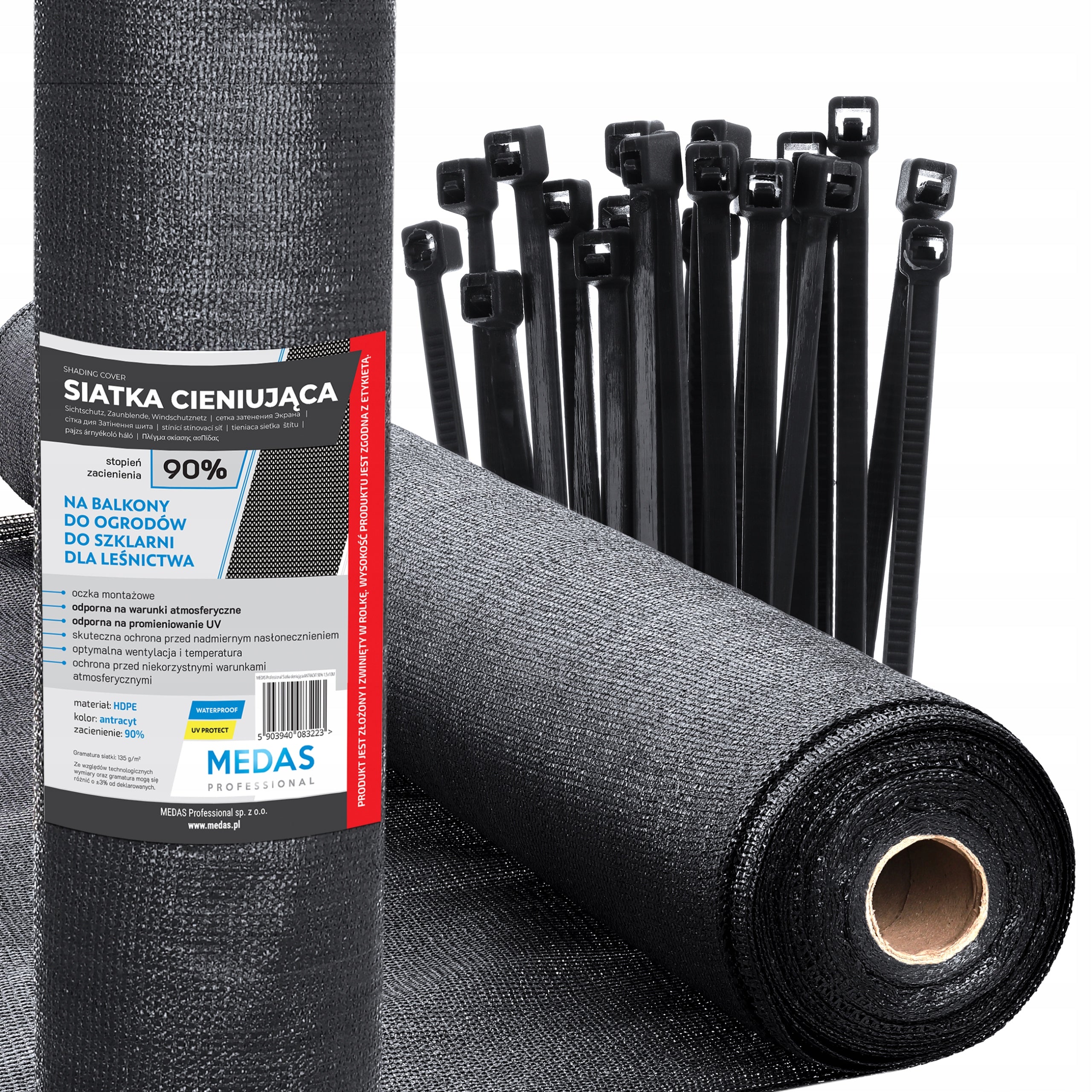 SHADING MESH 1,5x10m MASKING 90% COVER FENCE MAT +UV
