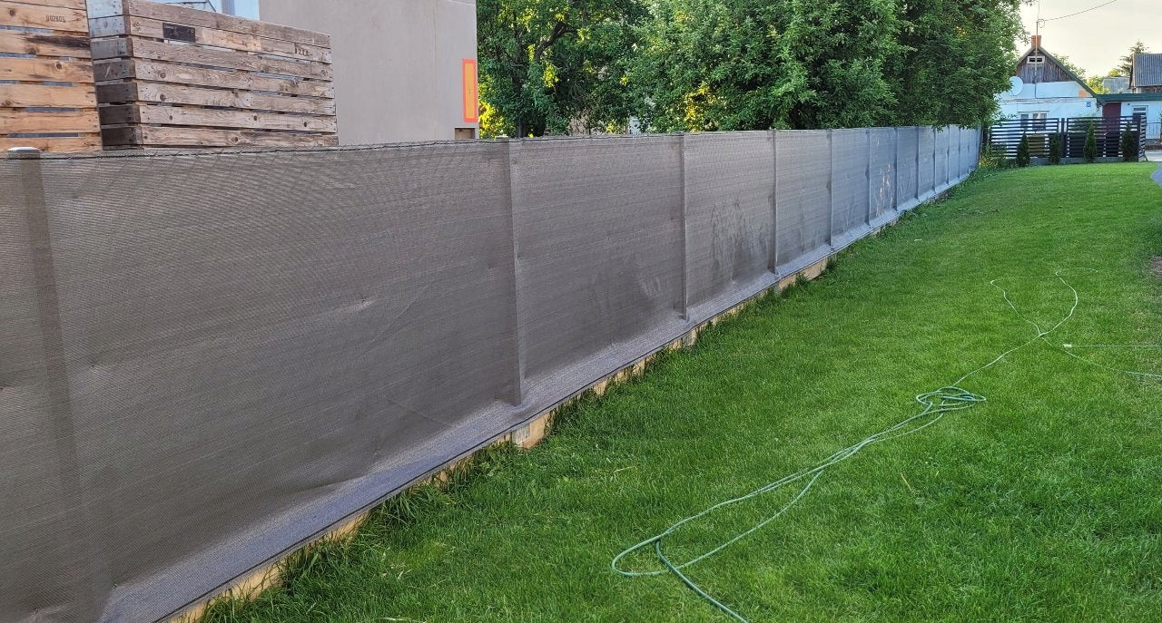SHADING MESH 1,5x25m MASKING 90% GREY FENCE MAT +UV Height 1.5 m