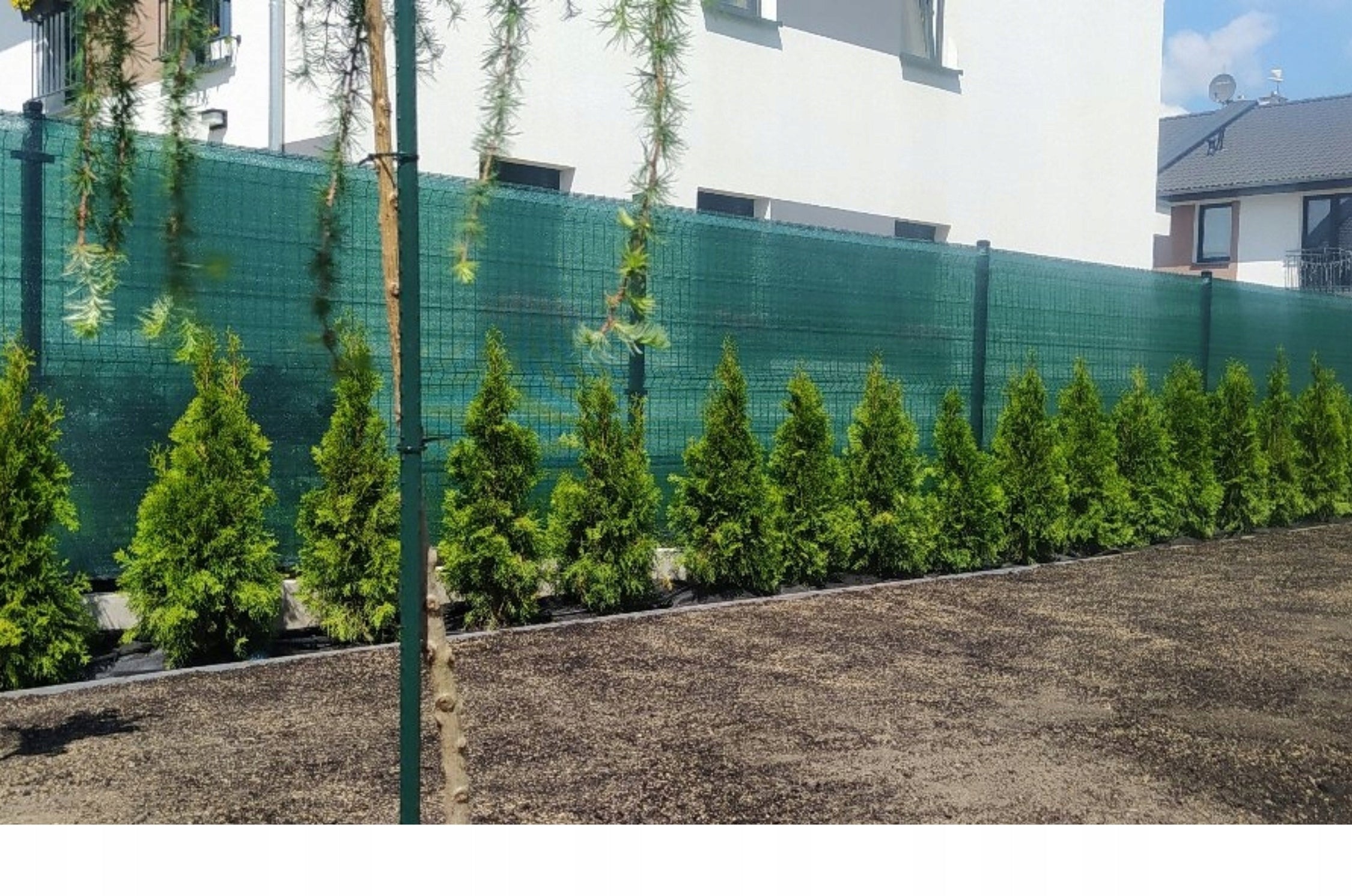 SHADING MESH 1,5x25m MASKING COVER 80g FOR FENCE 75% +UV Color green