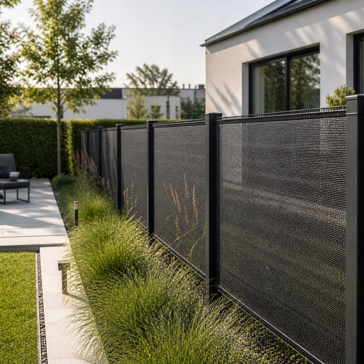 SHADING MESH 90% 1,2x50m MAT FENCE COVER UV+ GRAPHITE Packaging status original